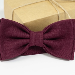 Plum bow tie and pocket square | Plum bow tie, boys plum bow tie, boys plum tie