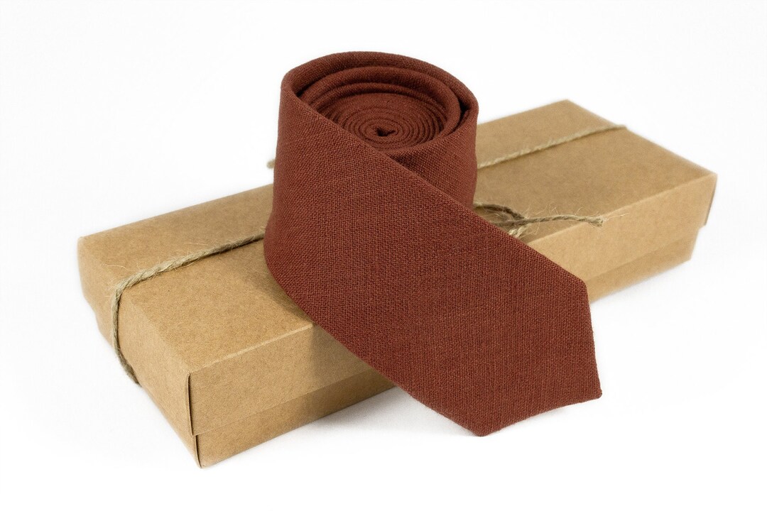 mens terracotta tie