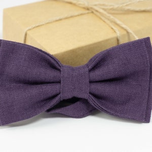 Dark Purple bow tie and pocket square | Dark purple bow tie, boys purple bow tie, boys purple tie