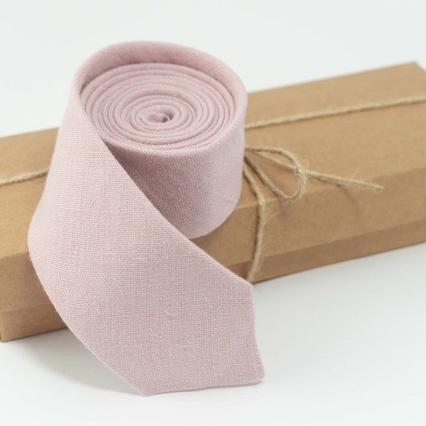 Dusty rose necktie |  mens skinny wedding ties, best mens ties, dusty rose mens bow ties