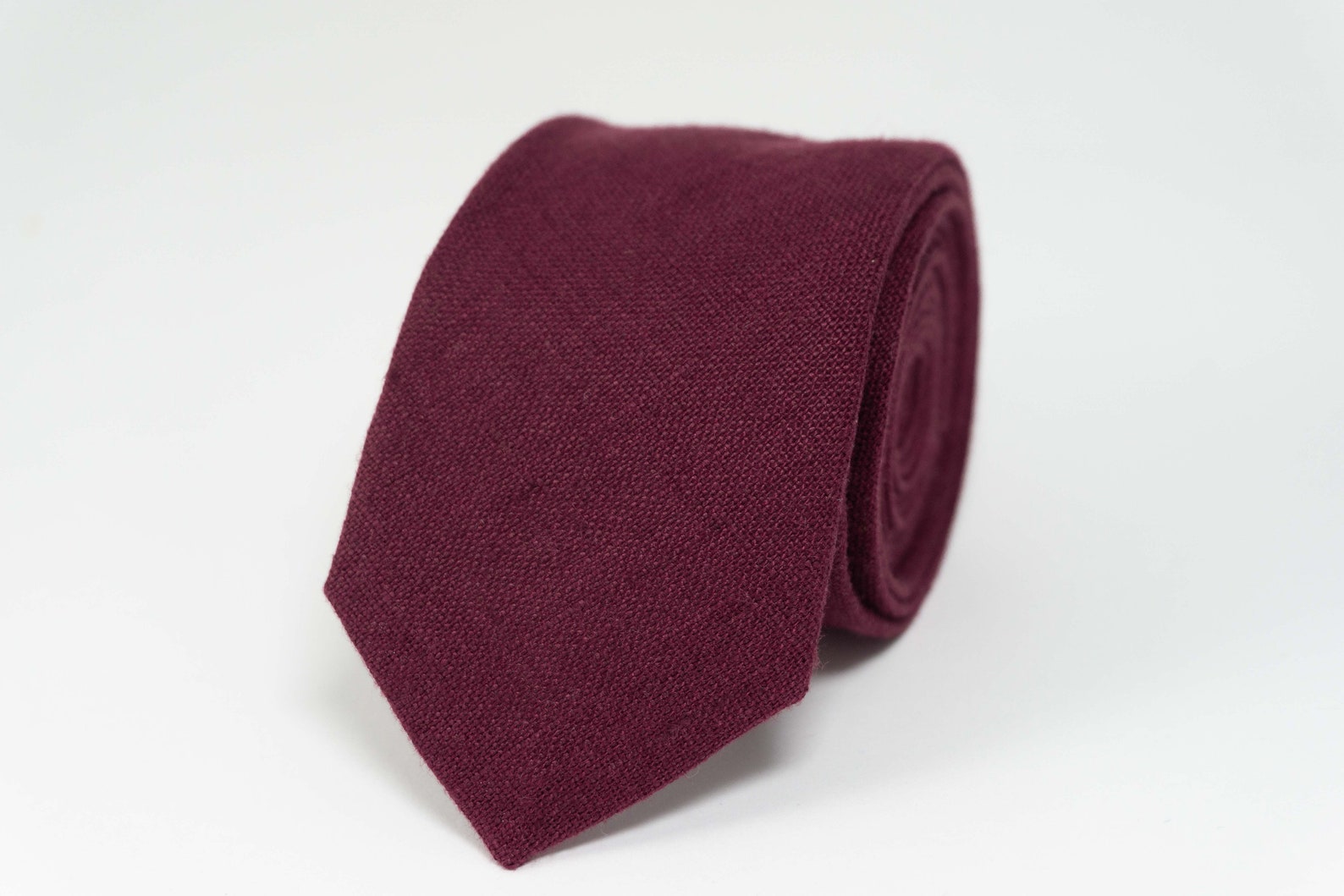 Wine Color Necktie for Men Wine Color Wedding Necktie Made Etsy