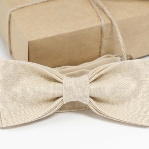 Light sand wedding bow ties for groomsmen | Light sand baby bow tie, Light sand plaid bow tie