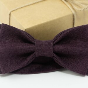 Eggplant bow tie | wedding bow ties, pre tied bow ties, bow ties for men