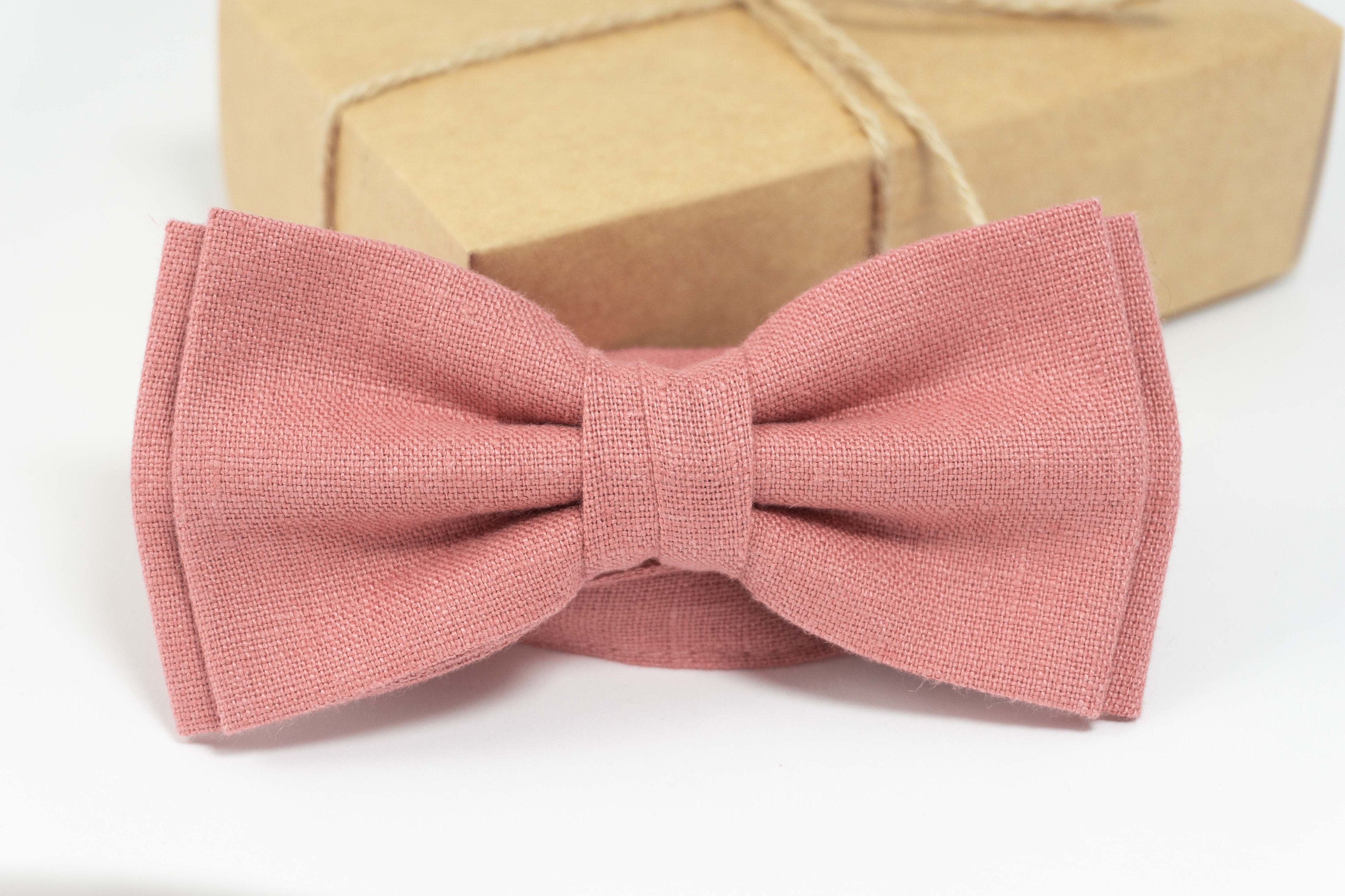 Dark pink color mens bow tie Dark pink wedding bow tie Etsy