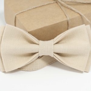 Light Sand bow tie for weddings | Sand groom bow tie groomsmen ties