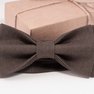 Brown bow tie for grooms  | Brown wedding bow tie for groomsmen