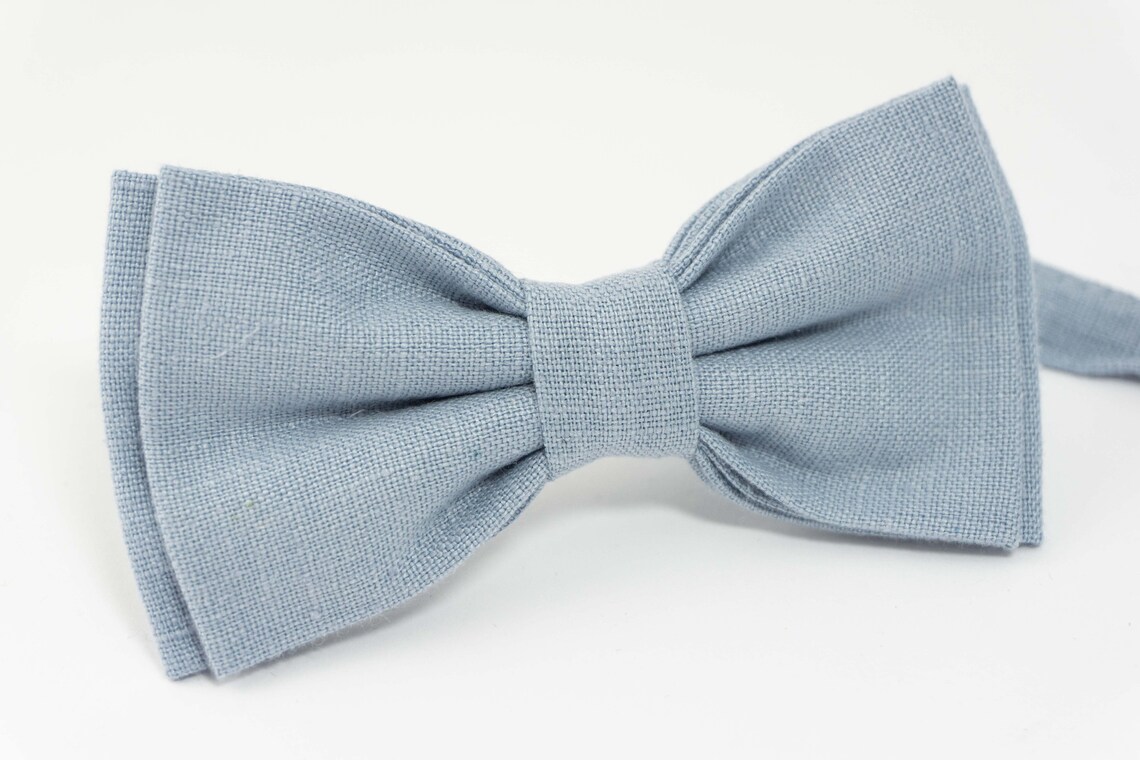 dusty blue floral bow tie