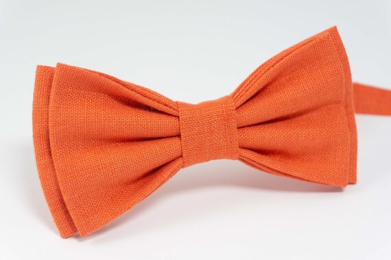 neon orange bow ties