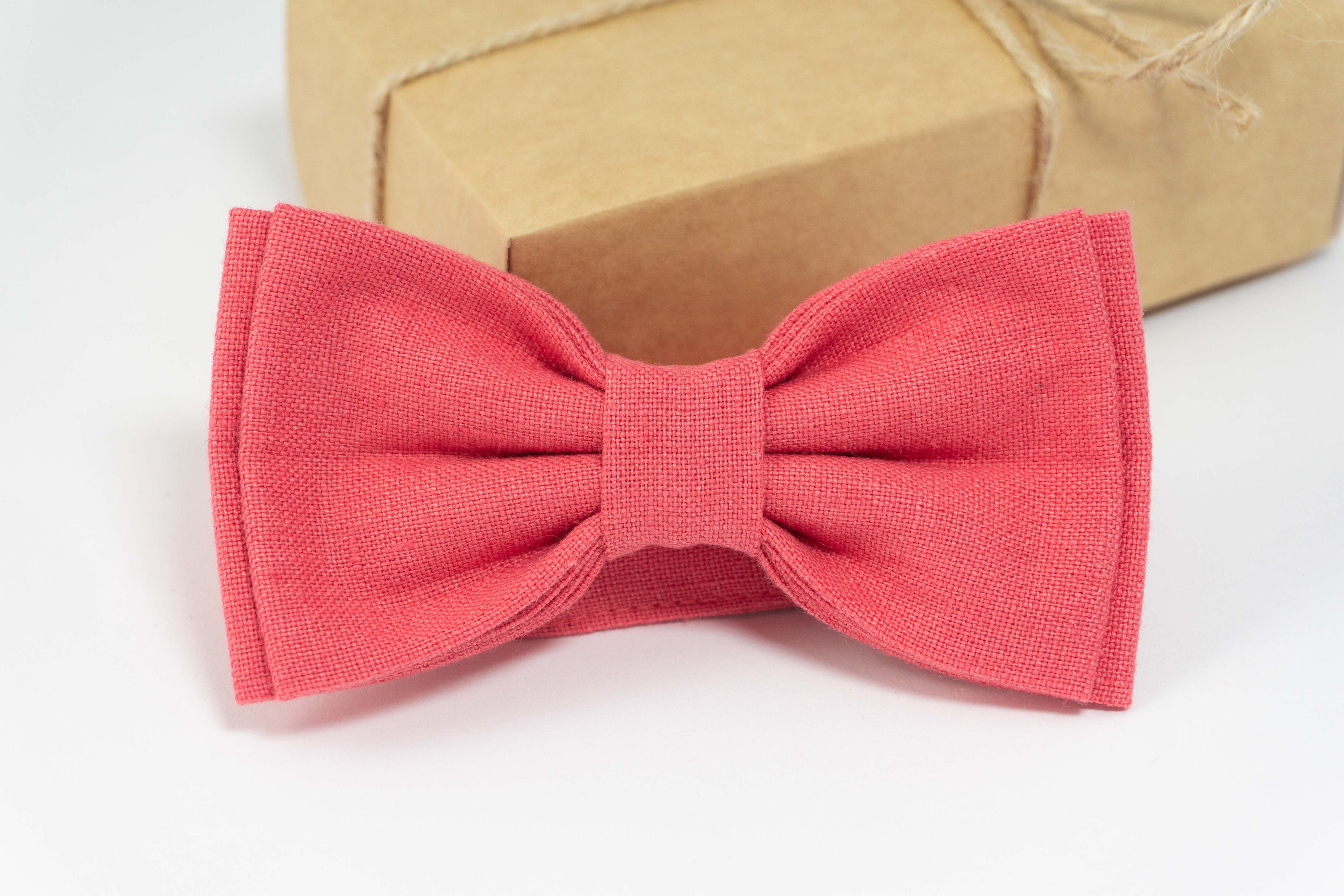 mens coral bow ties