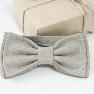 Natural linen color bow tie | Gray boys ties, mens ties, wedding accessories, men&#39;s tie, wedding ideas