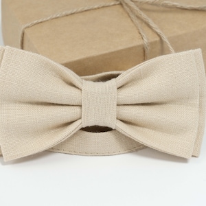Light sand bow tie and pocket square | Light sand bow tie, boys light sand bow tie