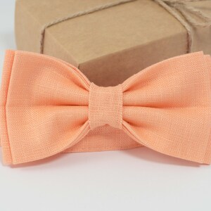 Peach color bow ties for men |  wedding bow ties, pre-tied bow ties, groomsmen and groom ties