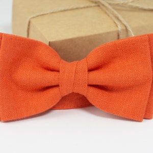 Orange color mens bow tie | Orange wedding bow tie, toddler boy orange bow tie