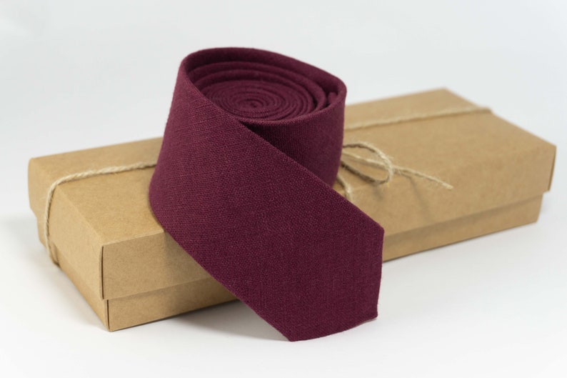Wine Color Necktie for Men Wine Color Wedding Necktie Made Etsy
