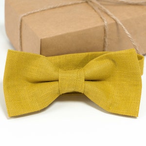 Mustard yellow bow tie | Mustard yellow mens wedding bow ties, groomsmen ties,  ties for wedding