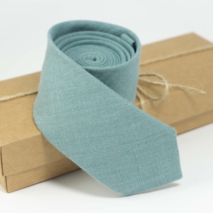 Deep Sea Slim Necktie - Elegant Wedding Necktie, Groomsman Ties, Men&#39;s Skinny Necktie, Perfect Gift for Grooms