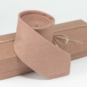 Light brown necktie | Light brown wedding ties for groomsmen and groom
