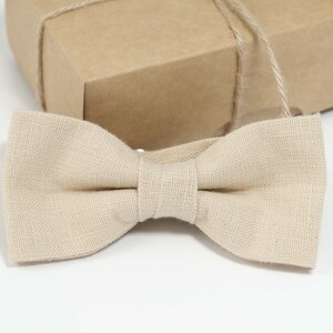 Light Sand color bow tie | Sand wedding bow ties for groomsmen