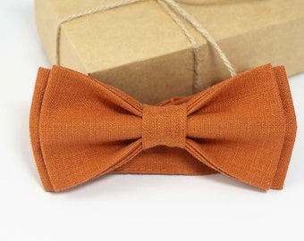 Burnt Orange wedding bow tie | wedding bow ties, best mens ties, boys bow ties