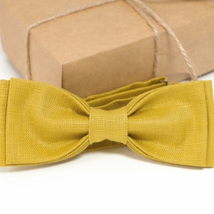 Mustard yellow wedding bow ties for groomsmen | Mustard yellow  baby bow tie, Mustard yellow plaid bow tie