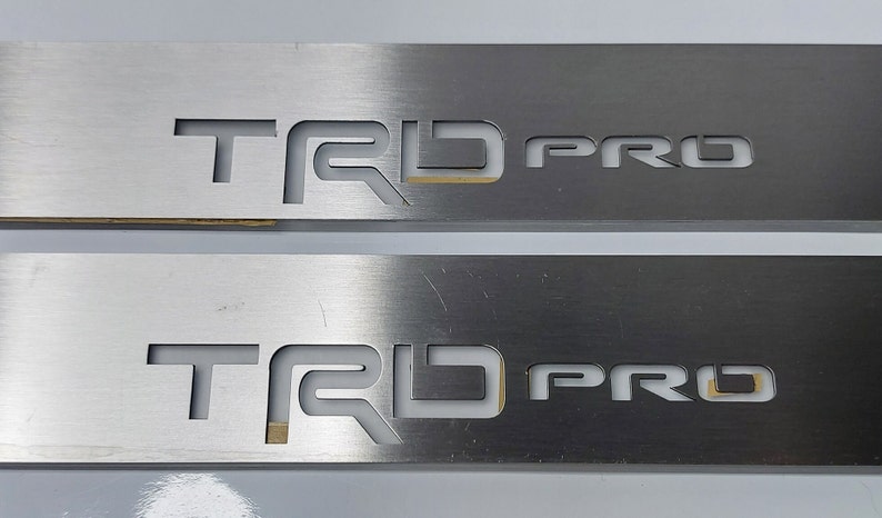 Car Door Sill Trims Made of Stainless Steel, 4 Pieces, Luminous TRD Pro ...