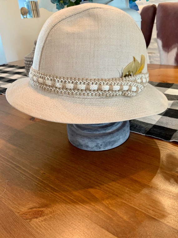 Unisexe vintage hat /Biltmore fedora / Feather / y