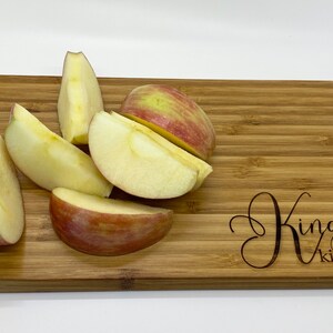 Custom Personalized Cutting Board, Wood Engraved Family Name
