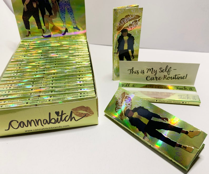Cannabitch Rolling Papers 1.25 Hemp Vegan Slow Burning Etsy