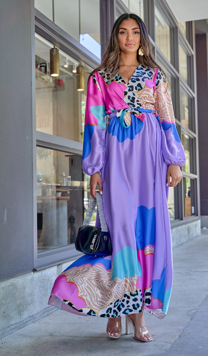 Animal Print Maxi Dress - Etsy