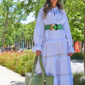 Ruffle Detail Maxi Dress