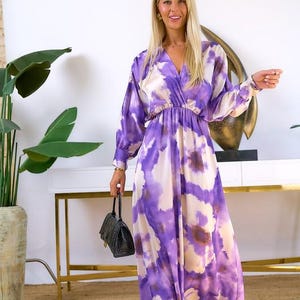 satin effect tie dye midi dress ZARA NWT WOMAN SS24 TIE DYE PRINT MIDI DRESS MULTICOLORED | 3031/200 SIZE  M, L