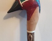 Handcrafted Walking Stick - Male Teal