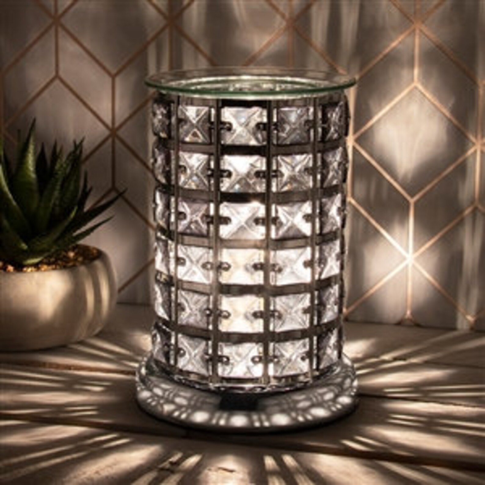 Crystal Touch Sensitive Aroma Lamp Silver & Black Etsy