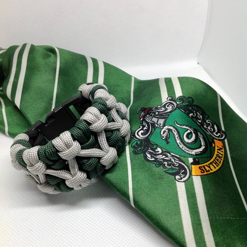 Slytherin House Inspired Harry Potter Paracord Bracelet