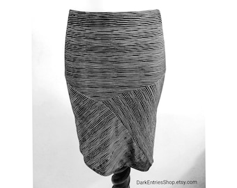 Asymmetrical stretch skirt "Joy Division collection"