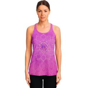 Cosmic Bloom RacerbackTank Top. Festival Top. Rave Tank Top. Rave Clothing. Womens Festival Clothing. Burning Man. Womens Tank Top. Yoga Top