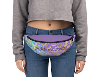 Kama fun animal print Fanny Pack. Hiking Pack. Gym Pouch. Travel Fanny Pack. Waist Pack. Zippered Pouch for Waist. Coachella. Festival Pack.