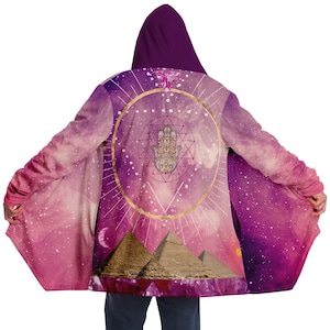 Cosmic Dreams Unisex Hooded Cloak. Festival Jacket. Rave Coat. Rave Cloak. Festival Cloak. Rave Jacket. Cloak with Hood. Festival Outfit Men
