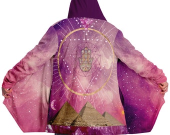 Cosmic Dreams Unisex Hooded Cloak. Festival Jacket. Rave Coat. Rave Cloak. Festival Cloak. Rave Jacket. Cloak with Hood. Burning Man Coat.
