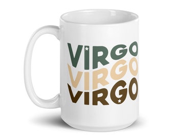 Virgo Astrology Zodiac Sign Coffee Mug. September Birthday Mug.  Zodiac Sign Virgo Mug Gift. August Birthday Gift.Gifts under 20 Mug for Tea