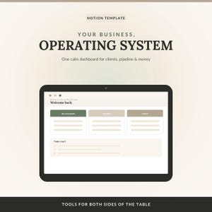 Notion Business Operating System - digital second brain for all business and organisational needs