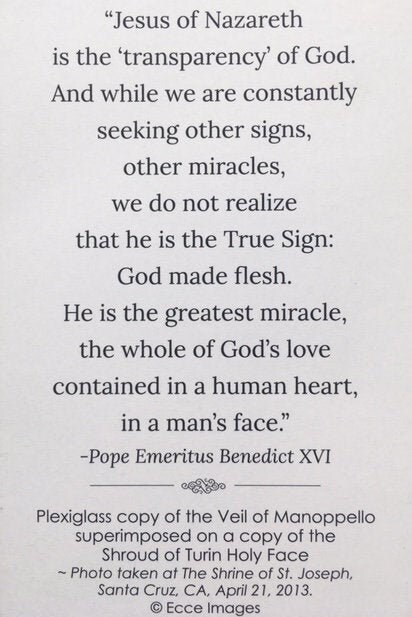 Holy Face Prayer Card - Etsy