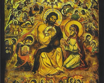 Icon Card of St Joseph from the Home of the Mother in Spain -  7" x 7"