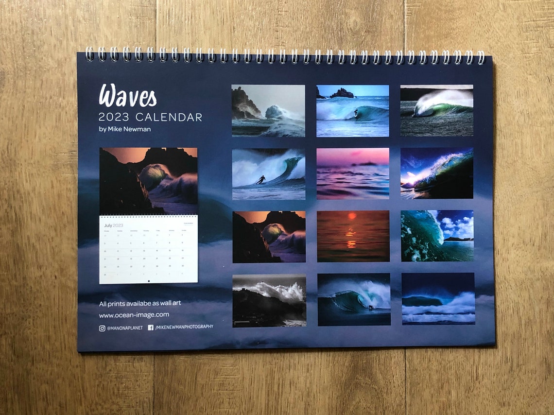 WAVES Kalender 2023 Kornische Wellen & Meereslandschaften - Etsy