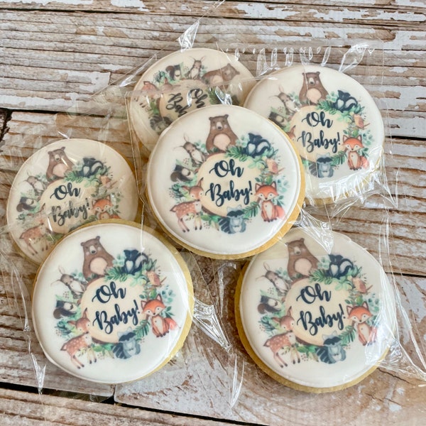 Woodland Baby Shower Cookies Etsy