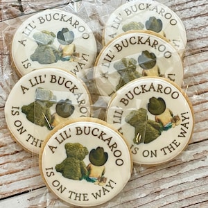 Teddy Bear Cowboy Themed Baby Shower Cookies New Buckaroo Decorated Sugar Cookies