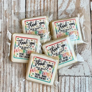 You are Appreciated More than you Know Thank You Appreciation Cookies Appreciation Gift Thoughtful Decorated Cookies