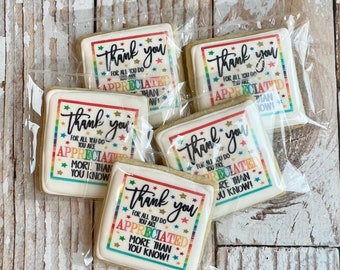 You are Appreciated More than you Know Thank You Appreciation Cookies Appreciation Gift Thoughtful Decorated Cookies