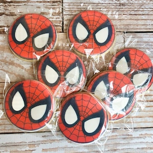 Spiderman Decorated Cookies Birthday Cookies Spiderman Cookie Gift Set