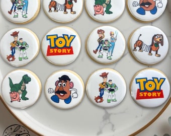 Toy Story Themed Decorated Sugar Cookie Gift Set Toy Story Cookies Toy Story Party Favors
